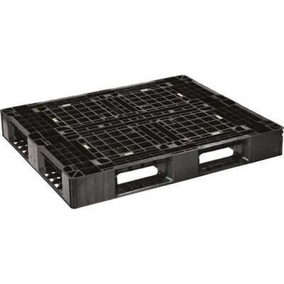 日本プラパレット NPC プラスチックパレットSLB-1210-2RR 片面四方 SLB-1210-2RR-BK 175-6020（直送品）