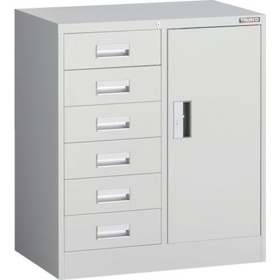 トラスコ中山 TRUSCO VR型キャビネット コンビ 767X500XH880 6段 ホワイト色 VR-CB6-AW 1台（直送品）