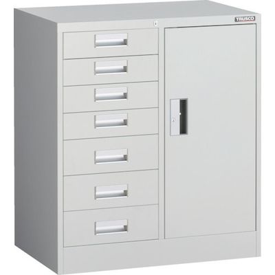 トラスコ中山 TRUSCO VR型キャビネット コンビ 767X500XH880 7段 ホワイト色 VR-CB7-AW 1台（直送品）