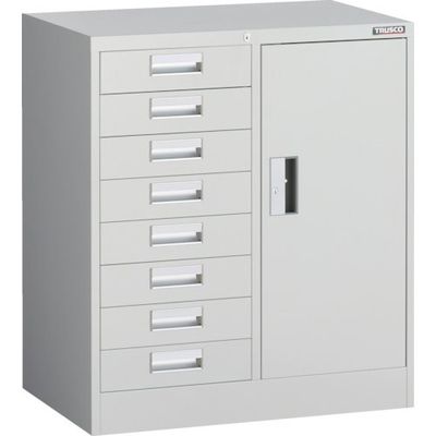 トラスコ中山 TRUSCO VR型キャビネット コンビ 767X500XH880 8段 ホワイト色 VR-CB8-AW 1台（直送品）