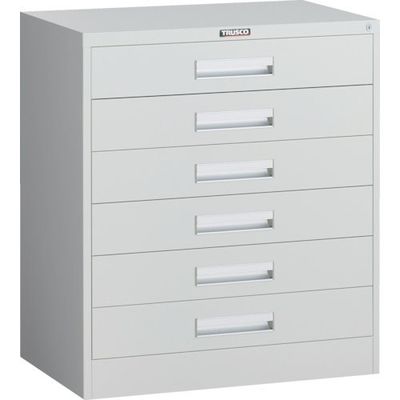 トラスコ中山 TRUSCO VR型キャビネット 767X500XH880 6段 ホワイト色 VR-L6W-AW 1台 263-8980（直送品）