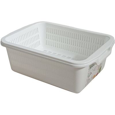 ヒマラヤ化学工業所 ヒマラヤ化学 バブル水切りセット 0382 中 ホワイト 385×285×140 037279 1セット(30個)（直送品）