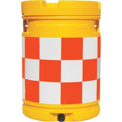 三甲 サンコー セフティドラム 8Y3087 市松 蛍光ピンク/白 8Y308700YE 1個 348-1514（直送品）