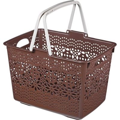 ヒマラヤ化学工業所 ヒマラヤ化学 買い物かご ”フェアリーバスケットS ブラウン 380x270x260 158066 1セット(24個)（直送品）