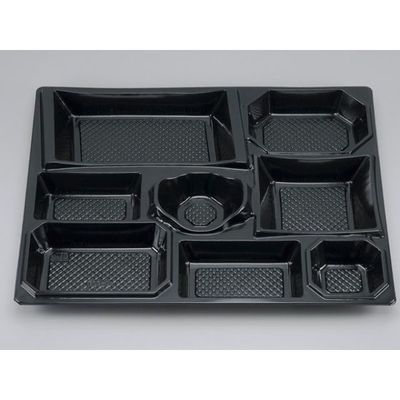 仕出弁当　U-80-B 黒　100枚(20枚×5) 0110080200523　シーピー化成（直送品）