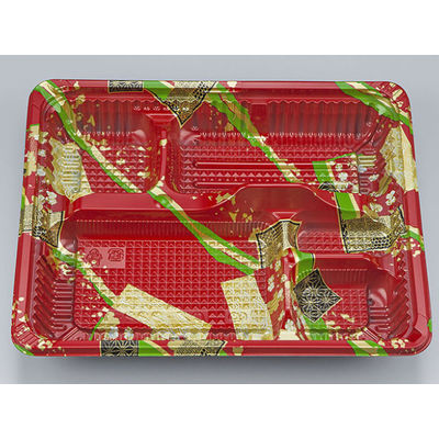 弁当容器　CZ-222-1 彩帯赤本体(N)　600枚(50枚×12) 0128222018585　シーピー化成（直送品）