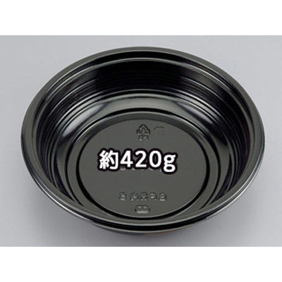 どんぶり容器　BF丼内5 黒つづみ本体　600枚(50枚×12) 0142005001145　シーピー化成（直送品）