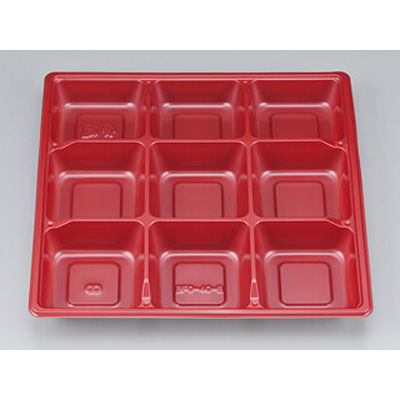 弁当容器　BFO-40-B赤BS 中仕切　600枚(50枚×12) 0150040203263　シーピー化成（直送品）