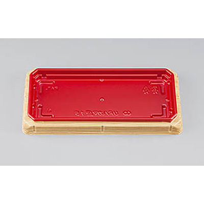 寿司容器　UFハカマ盛15杉板赤本体(N)　1000枚(50枚×20) 0196315001355　シーピー化成（直送品）