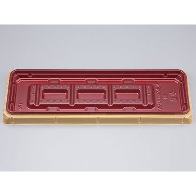 惣菜容器　UFハカマウナギ35杉板赤本体(N)　500枚(50枚×10) 0196435001355　シーピー化成（直送品）