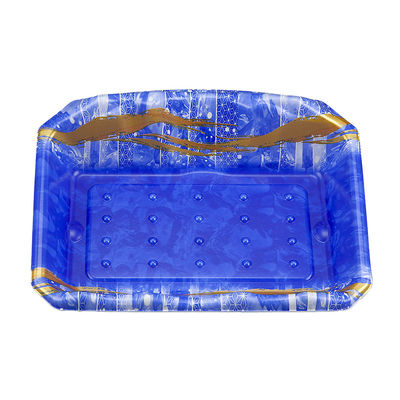 刺身トレー SFサシミ66 涼海青 本体　600枚(50枚×12) 0271266007515　シーピー化成（直送品）