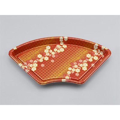 寿司容器　SF扇30 京うたげ本体　400枚(50枚×8) 0272403001695　シーピー化成（直送品）