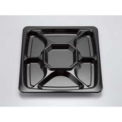 オードブル容器　SFオードブル角30黒本体　240枚(10枚×24) 0272503000525　シーピー化成（直送品）
