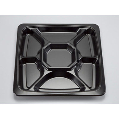 オードブル容器　SFオードブル角40黒本体　200枚(10枚×20) 0272504000525　シーピー化成（直送品）