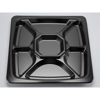 オードブル容器　SFオードブル角50黒本体　160枚(10枚×16) 0272505000525　シーピー化成（直送品）