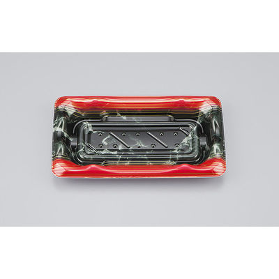 寿司容器　SF港13 大理石赤 本体　1500枚(50枚×30) 0276413006155　シーピー化成（直送品）