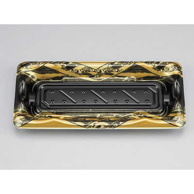 寿司容器　SF港14 八重波黒 本体　1200枚(50枚×24) 0276414002765　シーピー化成（直送品）