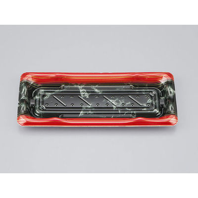 寿司容器　SF港15 大理石赤 本体　1200枚(50枚×24) 0276415006155　シーピー化成（直送品）