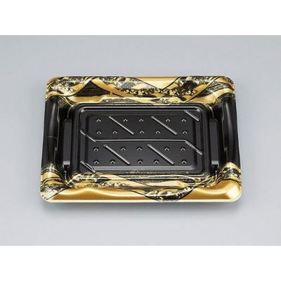 寿司容器　SF港23 八重波黒 本体　1200枚(50枚×24) 0276423002765　シーピー化成（直送品）