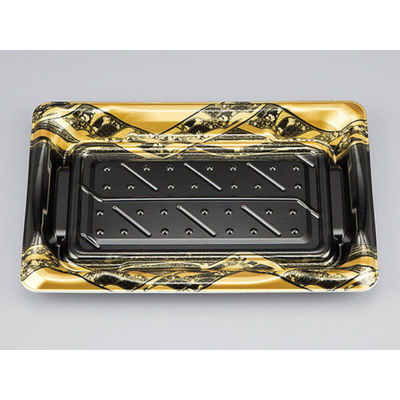 寿司容器　SF港24 八重波黒 本体　900枚(50枚×18) 0276424002765　シーピー化成（直送品）