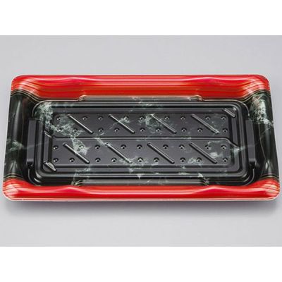 寿司容器　SF港25 大理石赤本体　800枚(50枚×16) 0276425006155　シーピー化成（直送品）