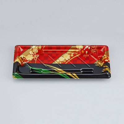 寿司容器　SF美角15 丹心赤本体　1200枚(50枚×24) 0277915004095　シーピー化成（直送品）