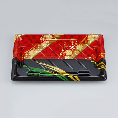 寿司容器　SF美角25 丹心赤 本体　800枚(50枚×16) 0277925004095　シーピー化成（直送品）