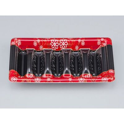 寿司容器　SF和角巻段19-10花格子赤本体　1500枚(50枚×30) 0278119107265　シーピー化成（直送品）