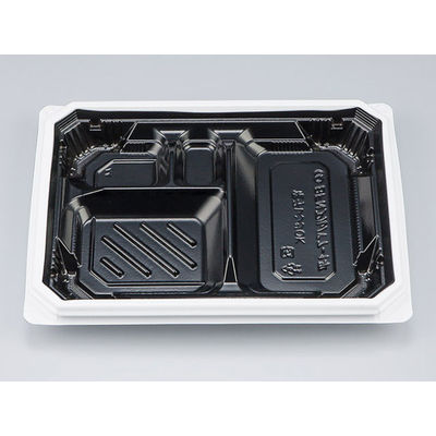 弁当容器　BFNアルバ7-1平 BW本体　600枚(50枚×12) 0280107117235　シーピー化成（直送品）
