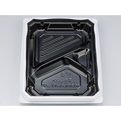 弁当容器　BFNアルバ7-2平 BW本体　600枚(50枚×12) 0280107127235　シーピー化成（直送品）