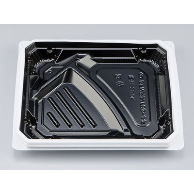 弁当容器　BFNアルバ8S-4平 BW本体　600枚(50枚×12) 0280108647235　シーピー化成（直送品）