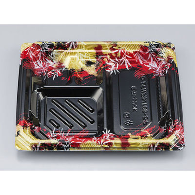 弁当容器　BFNアルバ8S-5平 みお赤本体　600枚(50枚×12) 0280108657245　シーピー化成（直送品）