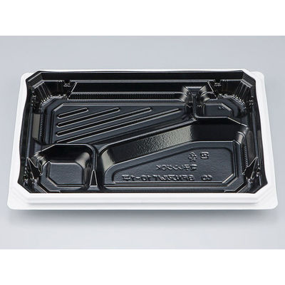 弁当容器　BFNアルバ10-1平 BW本体　400枚(50枚×8) 0280110117235　シーピー化成（直送品）