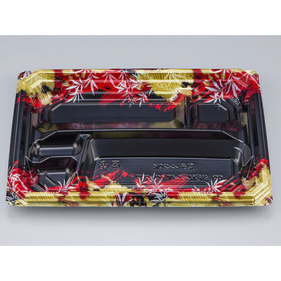 弁当容器　BFNアルバ10-2平 みお赤本体　400枚(50枚×8) 0280110127245　シーピー化成（直送品）