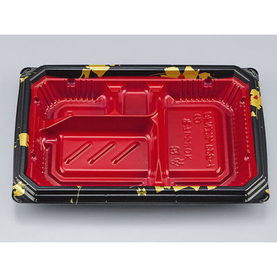 弁当容器　BFNアルバ25-1 輪島内赤本体　600枚(50枚×12) 0280125018315　シーピー化成（直送品）