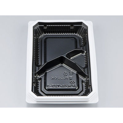 弁当容器　BFNアルバ25-3 BW本体　600枚(50枚×12) 0280125037235　シーピー化成（直送品）