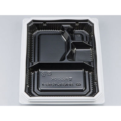 弁当容器　BFNアルバ28S-1 BW本体　600枚(50枚×12) 0280128517235　シーピー化成（直送品）