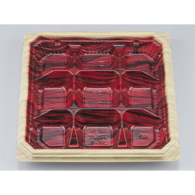 弁当容器　BFNアルバ31-1 和もく赤本体　400枚(50枚×8) 0280131011815　シーピー化成（直送品）