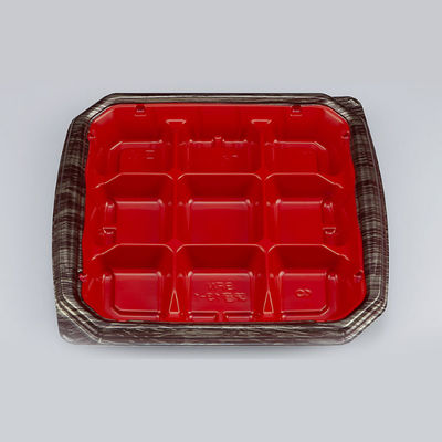 弁当容器　BFN味音(みおん)13-1 銀木赤本体　400枚(50枚×8) 0281013014315　シーピー化成（直送品）