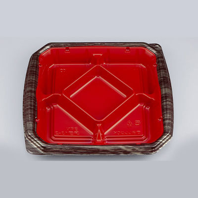 弁当容器　BFN味音(みおん)13-2 銀木赤本体　400枚(50枚×8) 0281013024315　シーピー化成（直送品）