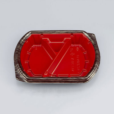 弁当容器　BFN味音(みおん)21-1 銀木赤本体　600枚(50枚×12) 0281021014315　シーピー化成（直送品）