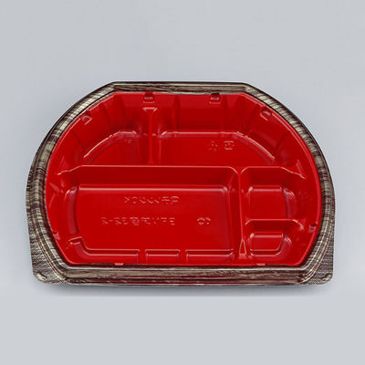 弁当容器　BFN味音(みおん)32-2 銀木赤本体　600枚(50枚×12) 0281032024315　シーピー化成（直送品）