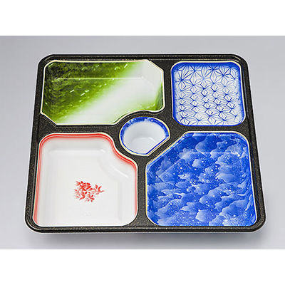 仕出弁当　NU-250-B染錦 中仕切　160枚(20枚×8) 0390250206293　シーピー化成（直送品）