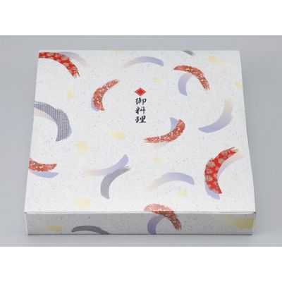 仕出弁当　紙BOX一体型 80-80 花筆　300枚(50枚×6) 0460800804280　シーピー化成（直送品）