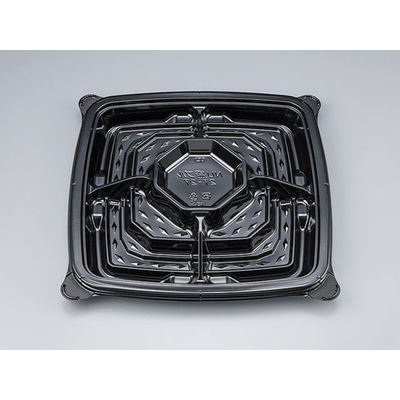 オードブル容器　NU盛ブル27-27 黒本体　240枚(10枚×24) 0621272700525　シーピー化成（直送品）