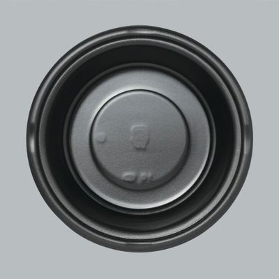 福助工業 T-丼麺 本体 黒 300枚(50枚×6) 0721069 1ケース(300枚入(50枚×6袋))（直送品）