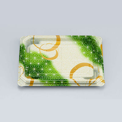 寿司容器　NUN助盛16-12 あさ月緑本体　1200枚(50枚×24) 0788161204145　シーピー化成（直送品）