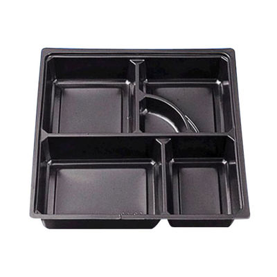 北原産業 仕出弁当 中仕切 80-80黒 300枚(50枚×6) 150681 1ケース(300枚入(50枚×6袋))（直送品）