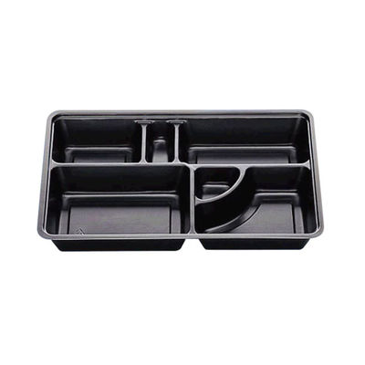 北原産業 仕出弁当 中仕切 90-60C-5 黒 300枚(50枚×6) 150592 1ケース(300枚入(50枚×6袋))（直送品）