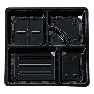タカギ産業 仕出弁当 TSR-BOX80-80 中仕切 黒 300枚(50枚×6) 2003510 1ケース(300枚入(50枚×6袋))（直送品）